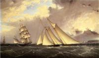 James E Buttersworth - The Dauntless off Sandy Hook
